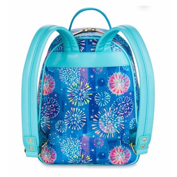 Joey Chou Disney Parks loungefly Mini Backpack Blue- NWT - Picture 4 of 4